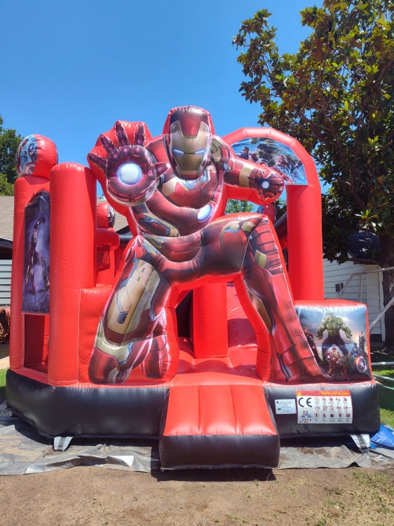 Iron Man Bouncer With Slide